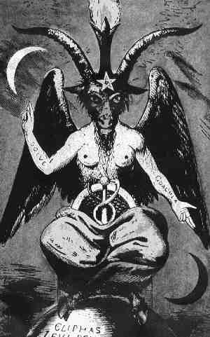 Baphomet, someone's confused idea of a dark god
