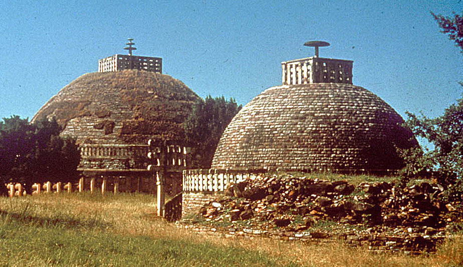 Pair of stupas