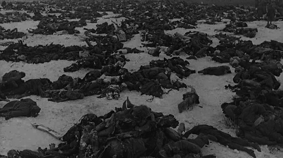 German war dead near Stalingrad, 1943. Public domain photograph.